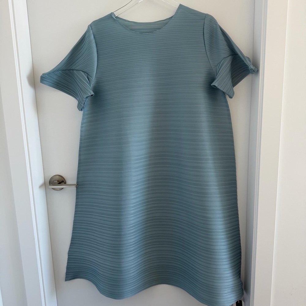 Mige - Blue Pleated Dress